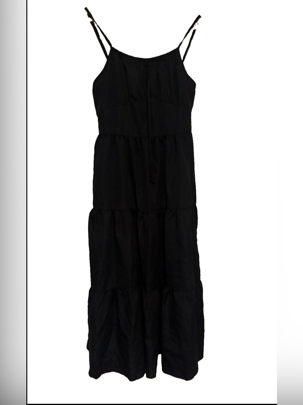 Whimsy goth Black maxi dress with tiered ruffles in Size XS/S